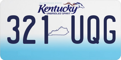 KY license plate 321UQG