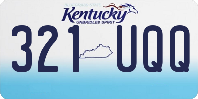 KY license plate 321UQQ