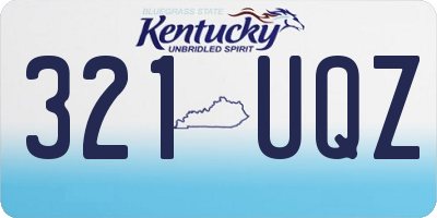 KY license plate 321UQZ