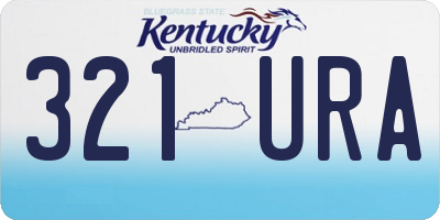 KY license plate 321URA