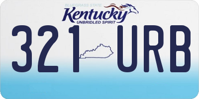 KY license plate 321URB