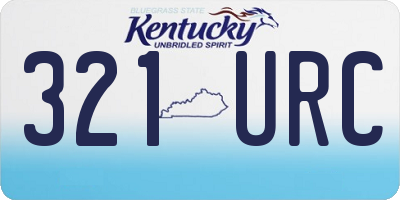KY license plate 321URC