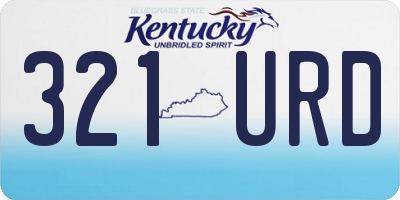 KY license plate 321URD