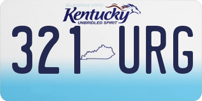 KY license plate 321URG