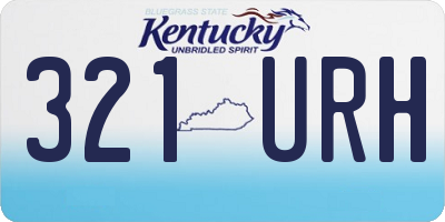 KY license plate 321URH