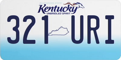 KY license plate 321URI
