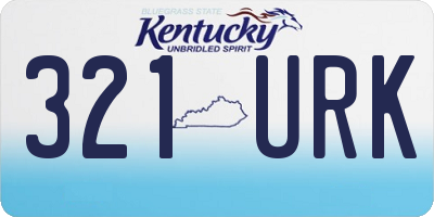 KY license plate 321URK