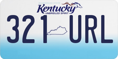 KY license plate 321URL