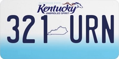 KY license plate 321URN
