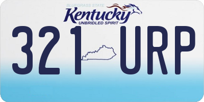 KY license plate 321URP
