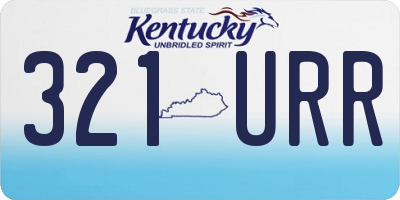 KY license plate 321URR