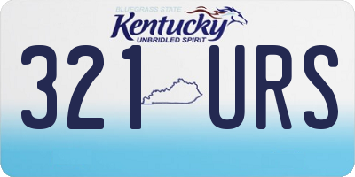 KY license plate 321URS