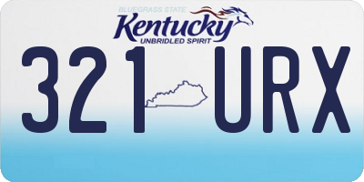 KY license plate 321URX