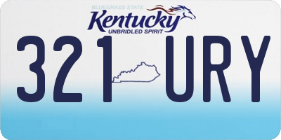 KY license plate 321URY
