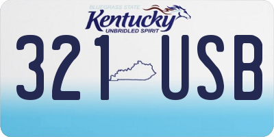 KY license plate 321USB