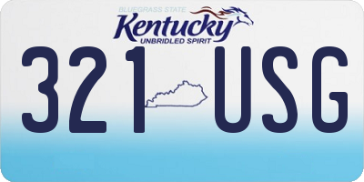 KY license plate 321USG