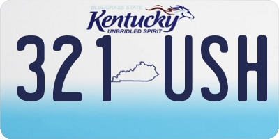 KY license plate 321USH