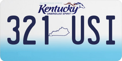 KY license plate 321USI