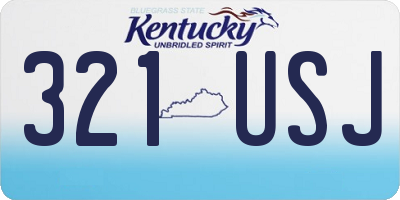 KY license plate 321USJ
