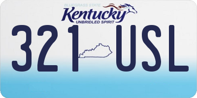 KY license plate 321USL