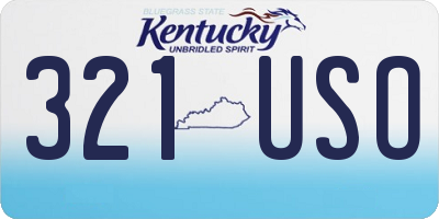KY license plate 321USO