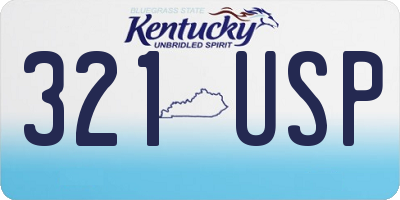 KY license plate 321USP