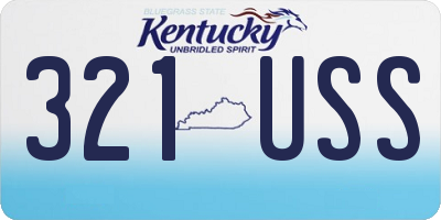 KY license plate 321USS