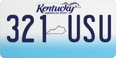KY license plate 321USU
