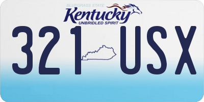 KY license plate 321USX