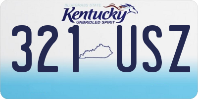 KY license plate 321USZ