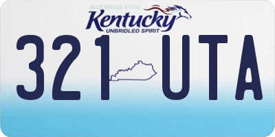 KY license plate 321UTA