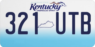 KY license plate 321UTB