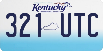 KY license plate 321UTC