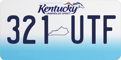 KY license plate 321UTF