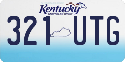 KY license plate 321UTG