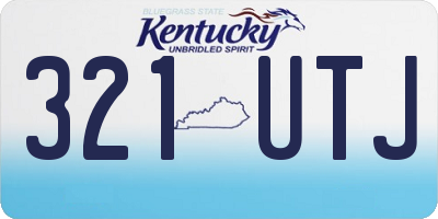 KY license plate 321UTJ