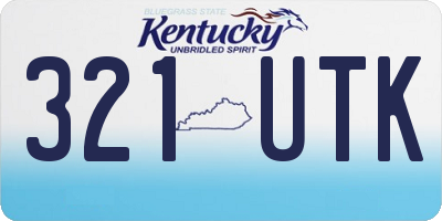 KY license plate 321UTK