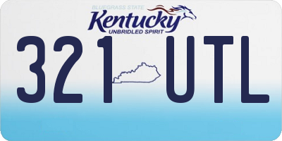 KY license plate 321UTL