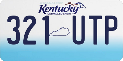KY license plate 321UTP