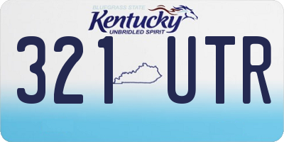 KY license plate 321UTR