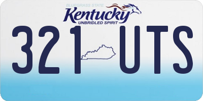 KY license plate 321UTS