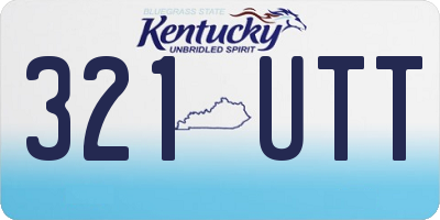 KY license plate 321UTT