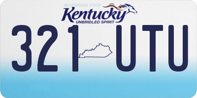 KY license plate 321UTU