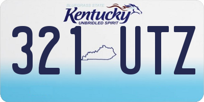 KY license plate 321UTZ