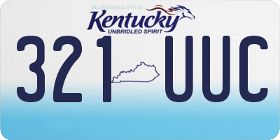 KY license plate 321UUC
