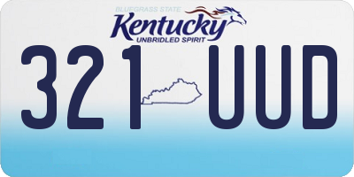KY license plate 321UUD