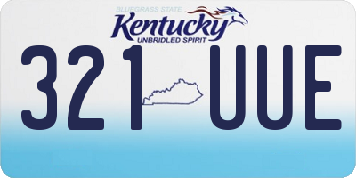 KY license plate 321UUE