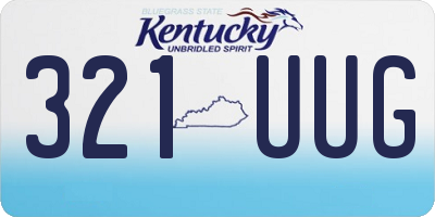 KY license plate 321UUG