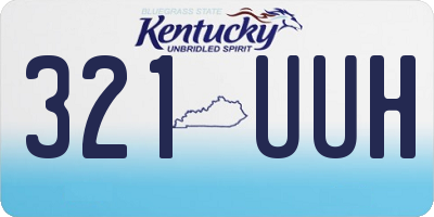 KY license plate 321UUH