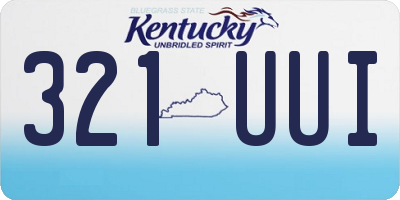 KY license plate 321UUI